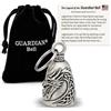Guardian Bell Campanello celtico portafortuna con portachiavi e sacchetto regalo in velluto nero, campanello per moto, peltro senza piombo, prodotto negli Stati Uniti