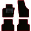 QUEMAR Tappetini Auto per Audi Q3 2011-2018, Bordo Rosso, 0 Ricami | Kit Tappeti Moquette e Gomma su Misura / Set 2 Anteriori + 2 Posteriori / Ricami e Colori Personalizzati / Antiscivolo