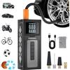 sahesun Pompa elettrica Portatile da 150 PSI e 6000 mAh, con Display LCD Digitale a Doppio Valore e manometro. Ricaricabile, Adatta per Pneumatici di Auto, Biciclette, Moto e palloni