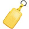 Rondrive Custodia protettiva per chiave auto in pelle di capra adatta per Renault 4 E-tech 5 EV Arkana Austral Captur Clio 5 Kadjar Megane Symbioz Talisman Master 2025 2026 cover portachiavi A-giallo
