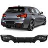 BinaParts Diffusore Posteriore Compatibile con BMW Serie 1 F20 F21 LCI (2015-2019) - Nero Lucido