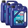 LIQUI MOLY-SET 3 X Liqui Moly 25016 Marine Olio motore 4T, 15 W di 40 5L