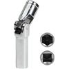 RowGlow Bussola articolata per candela di preriscaldamento esagonale 10mm 3/8, bussola per candela di preriscaldamento 10 mm auto, acciaio al cromo-vanadio (10mm)