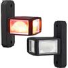 Justech 2PZ 6LED Luci di Posizione Laterali Indicatore Ingombro 12-30V 3030 LED Chip Luci Ingombro Camion Conforme E9 Impermeabile IP65 3 Lati 3 Colori 74mm per Camion/Rimorchio/RV
