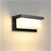 Voltix Applique da Esterno LED 18W, Luce Naturale, Lampada da Parete Impermeabile IP65, Illuminazione Moderna per Esterni, Ideale per Terrazzo, Balcone, Giardino, Veranda, Garage, e Strade (601)