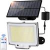 SIGRILL Faretti Solari a LED da Esterno con Sensore di Movimento, 318 LED Luce Solare Led Esterno con 3 Modes, 5M Cavo, Lampada Solare da Esterno (1 Pezzo - 318LED Bianco Freddo)