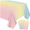 APUXXJUPA 4 tovaglie di compleanno color arcobaleno, copritavolo arcobaleno pastello rettangolare colorato per feste di compleanno principesse decorazioni per feste di compleanno per baby shower