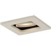 Qazqa qure - Faretto da incasso Moderno - 1 luce - L 10 cm - Beige - Moderno - Soggiorno I Camera da letto I Sala da Pranzo I Cucina
