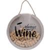 Fosinz Porta tappi di sughero per vino, scatola per ombre, per gli amanti del vino, collezione di tappi in sughero, cornice in legno, decorazione per casa, cucina e bar (rotonda 2, 30 x 30 cm)