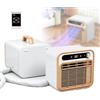 YXYLJOZ unità di Raffreddamento silenziosa da 1500 W con Flusso d;Aria di 130 m³/h, condizionatore d;Aria Portatile Split, Timer da 12 Ore e Controllo Touch/Telecomando/Wi-Fi, Leggero (13 kg) (2m)