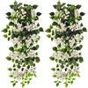 Elecxlink Bougainvillea artificiale da appendere, resistente ai raggi UV, in plastica, per interni ed esterni, giardino, portico, grondaia, decorazione da parete per matrimoni