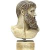 Generic Nettuno Poseidone dell'Artemisione Dio dal Mare Testa Busto Testa Cast Pietra Statua Marrone