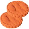 BUERPINKING Set di 2 cuscini rotondi da pavimento, 40 x 40 cm, in cotone, imbottiti, spessi, da yoga, per interni ed esterni, colore rosso arancione