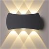 Voltix Applique da Parete LED Interno esterno 6W, Lampada Moderna da Muro per Camera da Letto, Scale e Corridoio, (Luce Calda/3000K)
