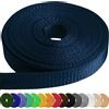 TECEUM Cinghia 25-50mm, 5-46m Nastro in Robusto Fai da Te | Cinghia tessuta PP impermeabile 1-2, 5-50 yds per cucito, campeggio, riparazione zaini, borse e collari per animali