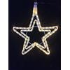 LEDZEIT- Profi Serie- LED stella di Natale, esterno e interno, bianco caldo, 42x40 cm, impermeabile IP65, 230 V, telaio in alluminio antiruggine, espandibile, dimmerabile, finestra, balcone, giardino