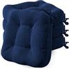 Codi Cuscino per sedia Set di 4, 40 x 40 x 8 cm, spessi e confortevoli, con rivestimento idrorepellente, lavabili, antiscivolo, per sedie, sedia da esterno e da giardino, blu navy