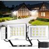 papasbox Faretto LED Esterno 150W, 15000LM Luce Bianca Fredda 6500K, IP66 Impermeabile Proiettore LED con Design a Nido d'Ape, per Giardino, Garage, Patio, Facciata