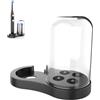 Generico Porta Spazzolino Elettrico Universale Compatibile Con I Modelli Oral B D12 Io2 356789 Multifunzionale Con Contenitore Per Collutorio Antipolvere (nero)