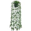 Der Rose - Piante artificiali da appendere da 63 cm, edera artificiale in vaso, piante per interni ed esterni, per ufficio, casa, soggiorno, bagno, mensola a parete (1 confezione)