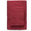 Zucchi - Solo tuo - Set asciugamano e ospite, Spugna, Rosso Carminio, 60x110 cm + 40x60 cm