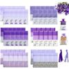 SAMSYOKI 60 Pezzi Sacchetti di Lavanda Bustina Sacchetti Lavanda Vuoti Sacchetti Profumati Con Nastri Viola Sacchetti Di Lavanda in Organza per Lavanda Spezie ed Erbe