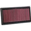 K&N Filters BM-1019 Filtro Aria Sportivo Filtro aria motore quadrato Filtro a lunga durata