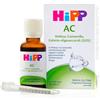 HiPP- HiPP AC, Integratore Alimentare, Eliminazione dei Gas Intestinali, Melissa, Camomilla, Galatto-oligosaccaridi (GOS), Regolare Motilità Gastrointestinale, Bambini, Flacone 30 ml, Senza Glutine