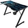 SUBSONIC - Scrivania da gaming ergonomica con finitura in carbonio e tappetino per mouse XXL Batman per PC Gaming - Licenza ufficiale - Base e piano neri