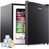 Upstreman 35L Mini Congelatore Compatto, 4 Stelle Congelatore Piccolo -21℃,Porta Reversibile,Silencieux,Risparmio Energetico,Mini Freezer per Camera,Ufficio,Hotel,Nero,UF35