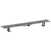hansgrohe RainDrain Compact - set completo di canalina doccia (incl. set di installazione), canale di scarico piastrellabile 1200 mm, installazione piatta, acciaio inox spazzolato