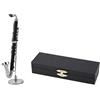 Hztyyier Clarinetto Basso in Miniatura Clarinetto Nero Strumento Musicale Dollhouse Music Room Decorazione Clarinetto Ornamenti Replica in Miniatura con Ornaments