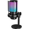 Anykuu Micrófono Gaming RGB, Microfono a Condensatore USB Plug & Play, Microfono Cardioide per PC Gaming Mac PS4 PS5, Set di Microfoni con Tocco Muto e Filtro Pop