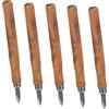 PartyKindom Coltelli da Intaglio in Legno, Set 5 Pezzi, Doppio Bisello | Impugnatura in Legno Sigillato, Lama in Acciaio al Manganese, per Falegnameria e Giunzioni a Coda di Rondine