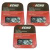 Echo 91PX45CQ - Set di 3 catene per motosega OEM da 30,5 cm, 45 DL 3/8, 0,5 cm