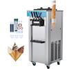 VEVOR Macchina per Gelato Commerciale 21-31 L/h 1500 W 3 Gusti, Macchina per Gelato Tramoggia 2x5,5 L, Pre-Refrigerazione, Pulizia Automatica, per Yogurt Caffè Snack Bar