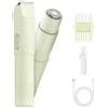 Rizeola Rasoio Elettrico Donna, Rifinitore 3 in 1 per Viso e Zone Intime, per Gambe, Braccia, Ascelle e Zona Bikini, Ricaricabile USB, Cavo Incluso, Adatto a Pelli Sensibili (Verde)