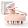 AIMIKE Massaggiatore Cuoio Capelluto(Bagnati e Asciutti),Silicone Scalp Massager per Shampoo e Massaggiatore Testa,Pulizia profonda e Esfoliazione Delicata,Stimola la Crescita Capelli,Rosa
