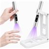 CIOXSOIO Mini Lampada UV LED Unghie 3W con Supporto | Portatile UV Lampada per Unghie, 400mAh, Ricarica USB, 20/60 Timer, Lampada Gel Sciugatura Rapida per Asciuga Salone di Casa