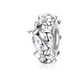 MEETCCY Charm distanziatore in argento Sterling 925 per braccialetti Pandora, Smalto Cristallo Argento sterling
