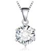 JewelryPalace 0.5-3ct Collana Solitario Donna Argento 925 con Creato Moissanite, Collana Ciondolo Pietra a Taglio Rotondo con Catena Veneziana Maglia 45cm, Collane Pendenti Tre Ori Set Gioielli Donna