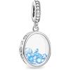 GNOCE Ciondolo Ovale Con Pietra Portafortuna in Argento Sterling 925 Con Perline Per Bracciale Collana Gioiell Regalo Per Compleanno Donne e Ragazze (Marzo)