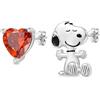 GNOCE Orecchini Peanuts Trova Il Tuo Vero Amore Orecchini a Cuore Snoopy In Argento Sterling 925 Per Gioielli Da Donna e Ragazza Regalo Per i Fan