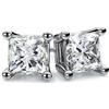 Remo Gammella Orecchini Punto Luce Quadrati Uomo Donna in Argento 925% e Zircone Bianco a taglio brillante da 2 a 8 mm. Orecchini punti luce quadrati. Made in Italy (5 mm)