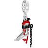 GNOCE Ciondolo con ciondolo Sega pericolosa Gamba mozzata Ciondolo in argento sterling 925 Regalo per ragazze Bambini Adatto a tutti i braccialetti/collane