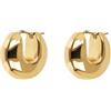 BRONZALLURE Orecchini Donna placcati Oro Giallo 18k - Orecchini a Cerchio Bombati Lucidi Anallergici - Gioielli Made in Italy - Idea Regalo Compleanni, Anniversari, Festa Donna, Festa Mamma