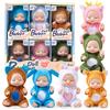 Obelunrp 6 pezzi 4.3 Piccola bambola posizionabile, piccola bambola carina con vestiti di animali per ragazze 3+