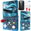 Coaptop XF40 V console da gioco portatile, schermo IPS da 4 pollici con 128 GB e 22.000 giochi, batteria da 4000 mAh, sistema Linux, 2 joystick rimovibili e borsa di memoria (blu, 128 G)