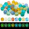 QKJEM 40 biglie di vetro colorate da 16 mm, per bambini dai 7 anni in su | Per il primo giorno di scuola, biglie fluorescenti, applicabili per bambini in marmo fai da te e decorazione per la casa