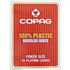 COPAG - Carte Poker I Carte da Gioco 100% Plastica (PVC) I Mazzo di Carte I Gioco di società - Rosso (Regular Face)